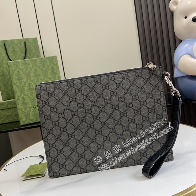 Gucci專櫃古馳2024早春系列最新款手拿包男士手包 jh2458型號：768374，